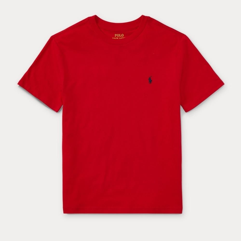 Polo by Ralph Lauren Red Cotton Jersey Crewneck T-Shirt M 10 - 12